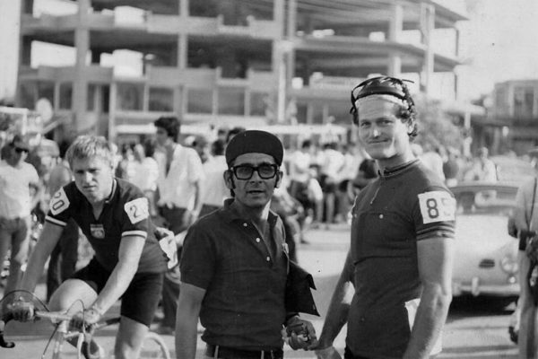 Nikos Manis with Pantelis Manikaros in Messogia at the Balkans Champioship in Athens, 1978.